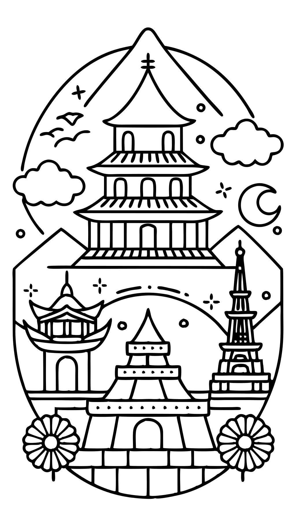 around the world coloring pages